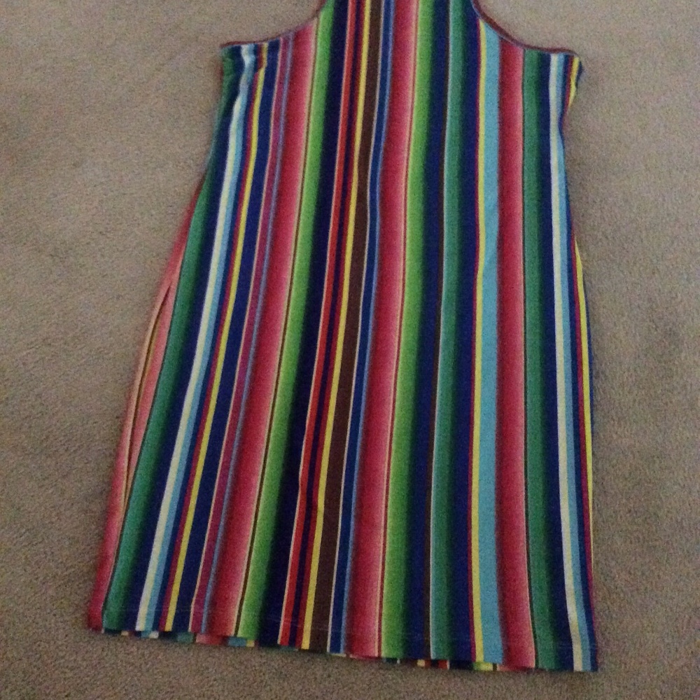 Striped Rainbow Dress Colorful Racerback Dress By Love